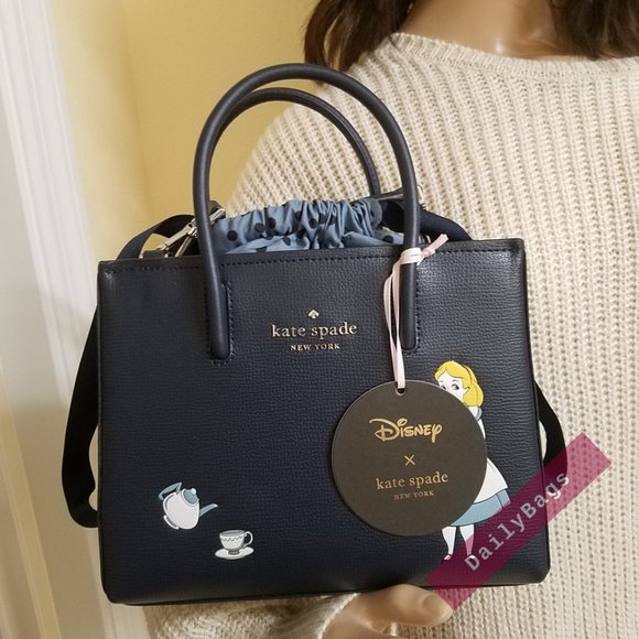 kate spade Handbags - NWT KATE SPADE 100% AUTHENTIC ALICE SHOPPER DISNEY BLUE NAVY SMALL BAG